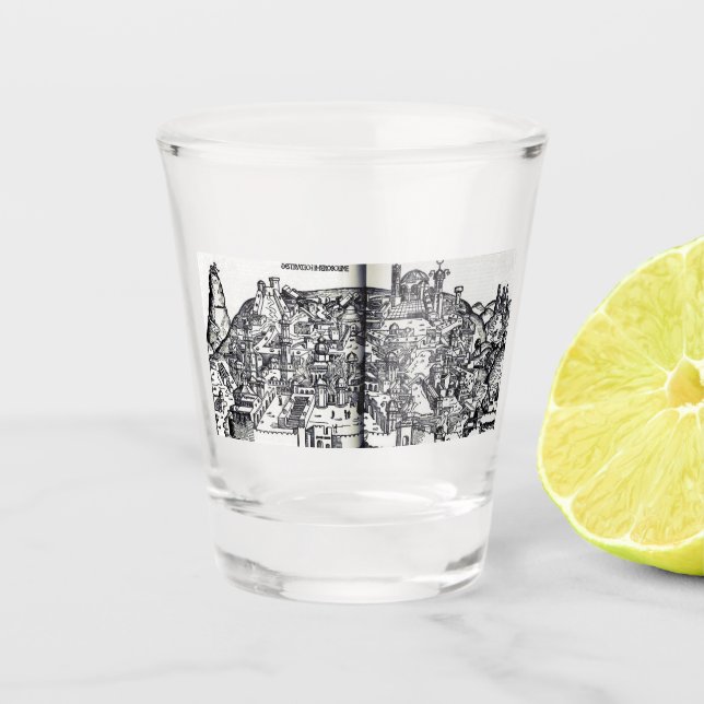 Jerusalem during the reign of Solomon  Shot Glass (Front)