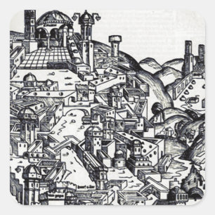 Jerusalem during the reign of Solomon Square Sticker