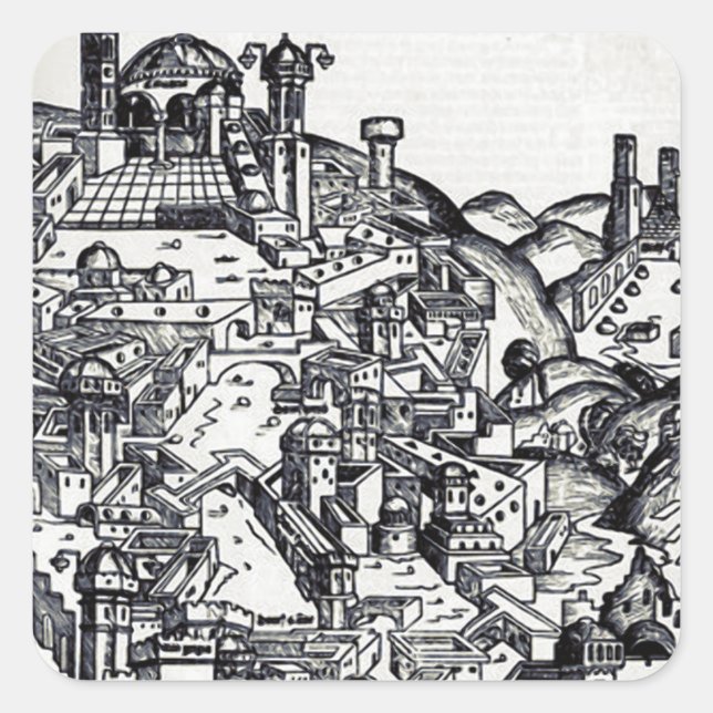 Jerusalem during the reign of Solomon  Square Sticker (Front)