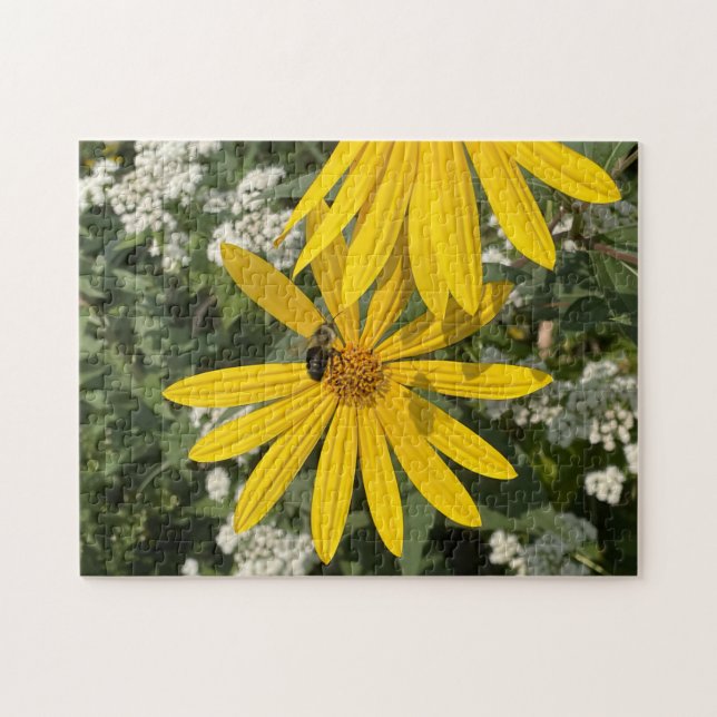 Jerusalem Flower With Bee Jigsaw Puzzle (Horizontal)