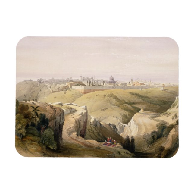Jerusalem from the Mount of Olives, April 8th 1839 Magnet (Horizontal)
