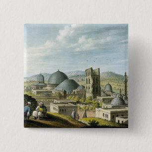 Jerusalem from the West, pub. by William Watts, 18 15 Cm Square Badge