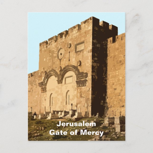 Jerusalem - Gate of Mercy Postcard (Front)