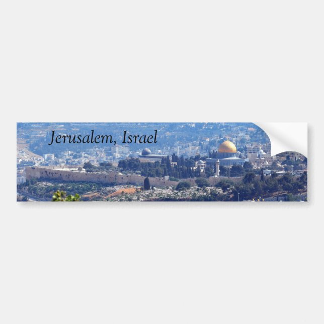 Jerusalem, Israel bumper sticker (Front)