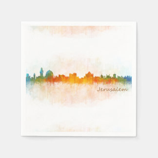 Jerusalem Israel City Skyline Napkin