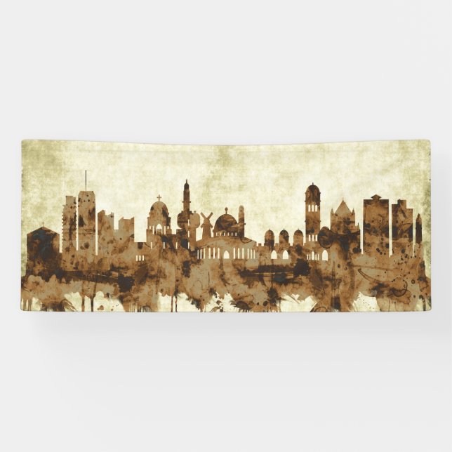 Jerusalem Israel Cityscape Banner (Horizontal)