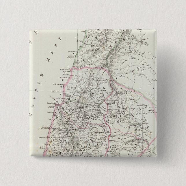 Jerusalem, Israel, Jordan 15 Cm Square Badge (Front)