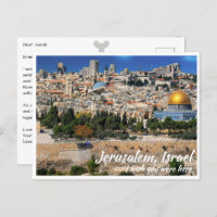 Jerusalem Israel with Wall and Dome of the Rock