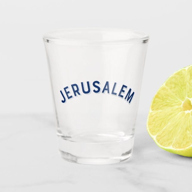 Jerusalem Isreal Shot Glass (Front)