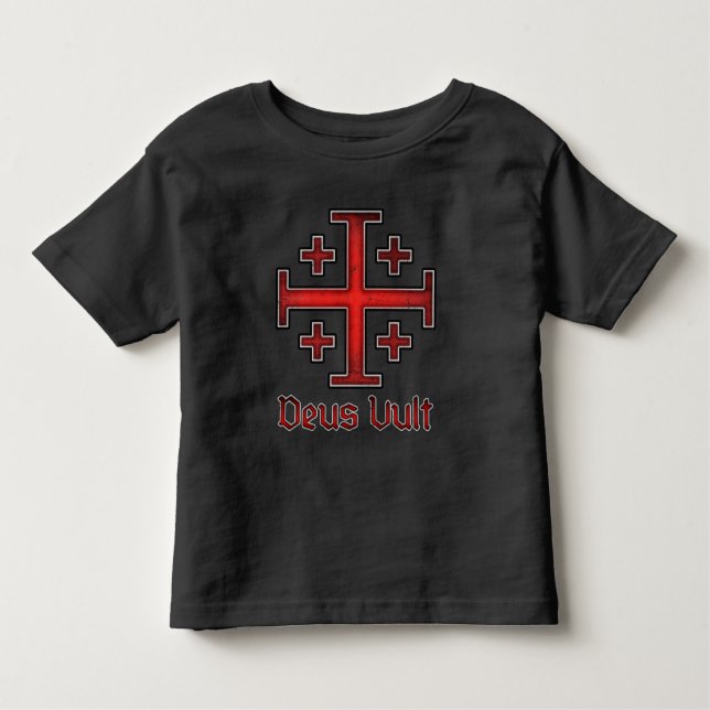 Jerusalem Knight Templar Crusader Cross Christian Toddler T-Shirt (Front)