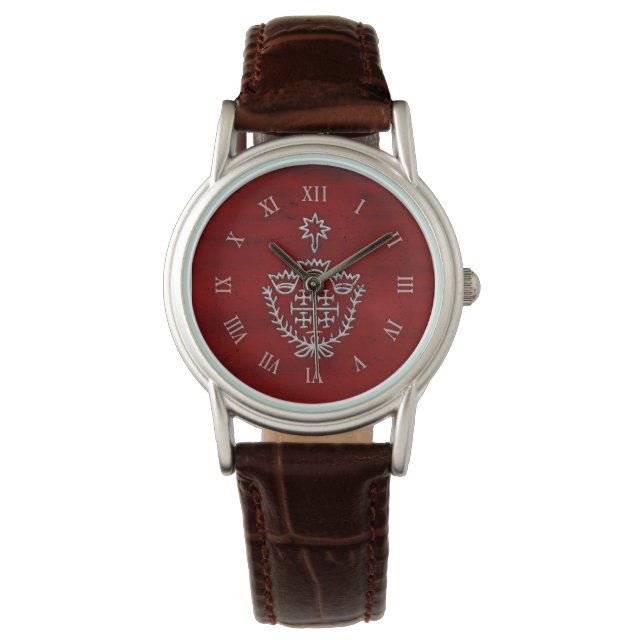 Jerusalem Knight Templar Crusader Cross Christian Watch (Front)