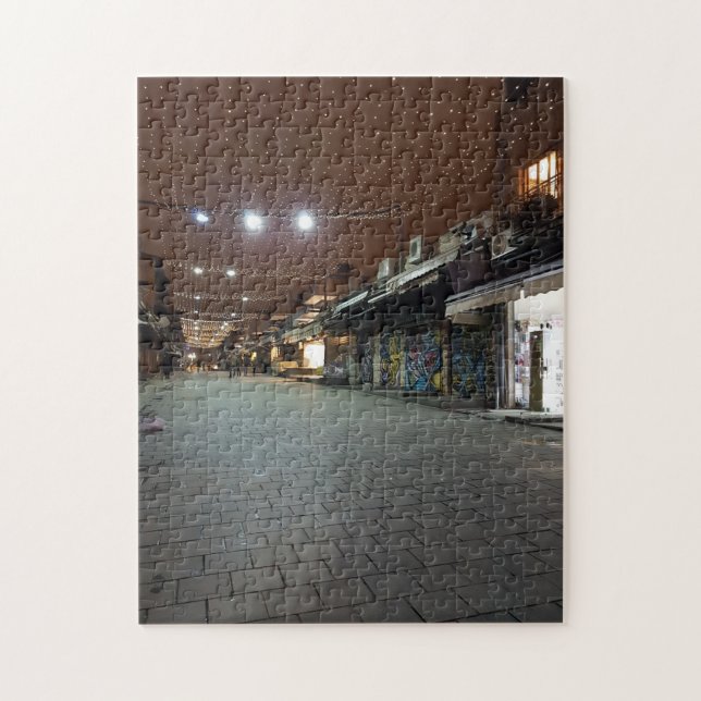 Jerusalem Machane Yehuda at night puzzle (Vertical)
