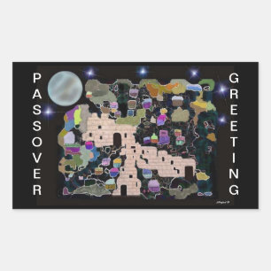 Jerusalem Moon Passover Stickers