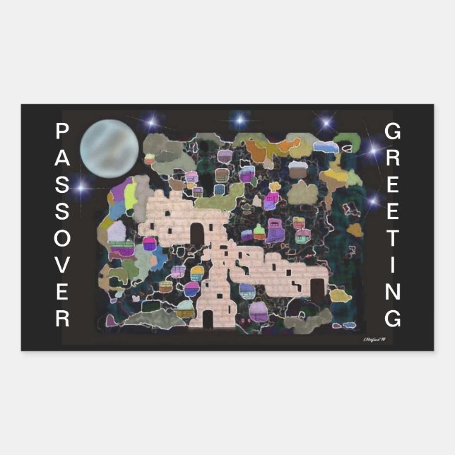 Jerusalem Moon Passover Stickers (Front)