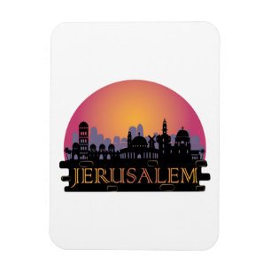 Jerusalem Old City Skyline - Israel Travel Magnet