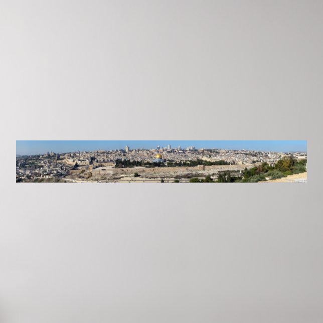Jerusalem Panorama From Mount of Olives Poster (Front)