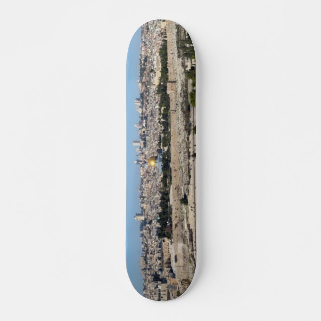 Jerusalem Panorama From Mount of Olives Skateboard (Front)