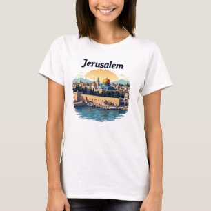 Jerusalem Skyline Holy City Graphic T-Shirt