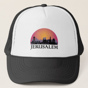 Jerusalem Skyline - Israel Travel Trucker Hat