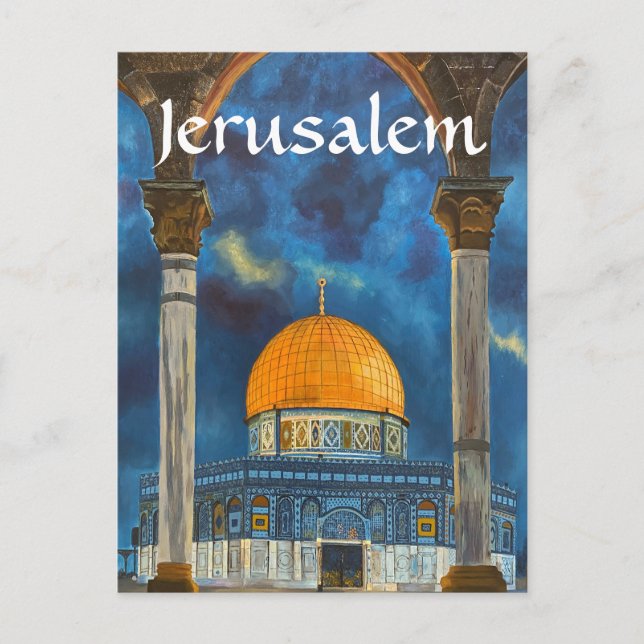 Jerusalem Temple Mount Israel  Postcard (Front)