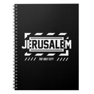 Jerusalem The Holy City Urban Typography Design Notebook