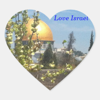 Jerusalem - The Temple Mount Heart Sticker