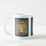 Jerusalem "Western Wall" Mug<br><div class="desc">Contains an actual picture of the Western Wall / Kotel in Jerusalem, Israel.
A highlighted section has been used to create the Menorah (Candelabra).
The name of God in ancient Hebrew characters appears above the Menorah.</div>