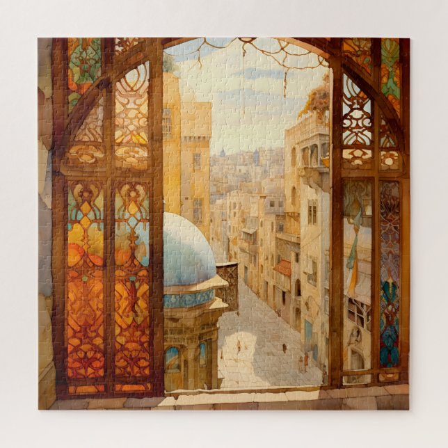 Jerusalem Window View Jigsaw Puzzle (Vertical)