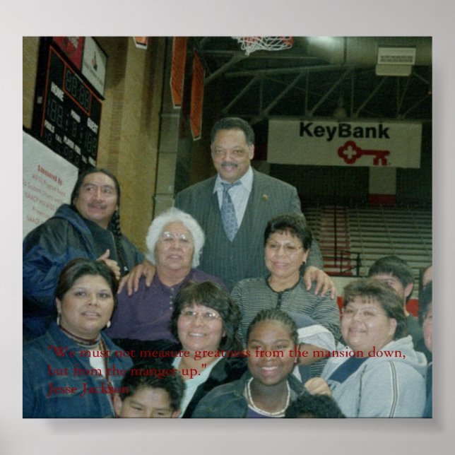 Jesse Jackson With Native Americans Poster (Front)