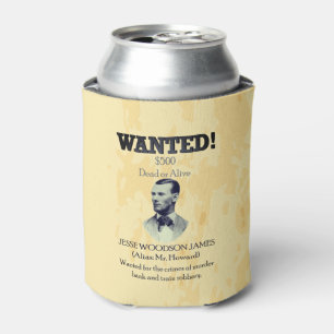 Jesse James Wanted Outlaw 🚨 Wild West USA  Can Cooler