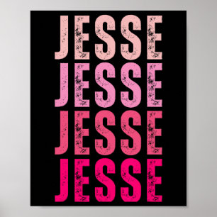 Jesse Personalised Name I Love Jesse Vintage  Poster