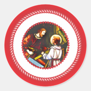 Jesse Tree St. Joseph and Christ Classic Round Sticker