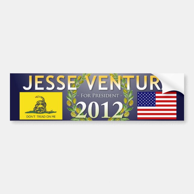 Jesse Ventura for President 2012 - Navy, Olive Bumper Sticker (Front)