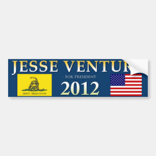 Jesse Ventura for President - Bumper Sticker, Navy Bumper Sticker