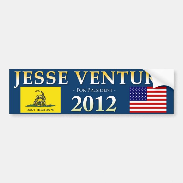 Jesse Ventura for President - Bumper Sticker, Navy Bumper Sticker (Front)