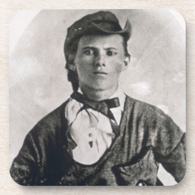 Jesse Woodson James (b/w photo) Coaster (Front)