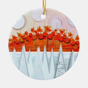 JESSICA ANNE FRANK "WINTER" Thank You Card Ceramic Ornament