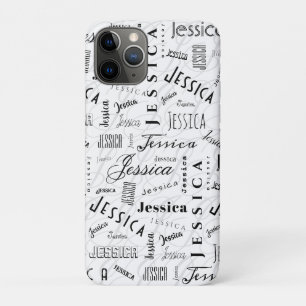 Jessica Custom Name Black White iPhone 11 Pro Case