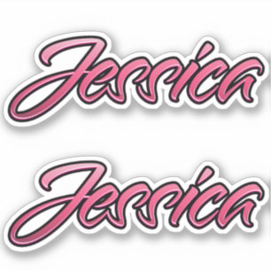 Jessica faded pink sticker Sticker Stickerset