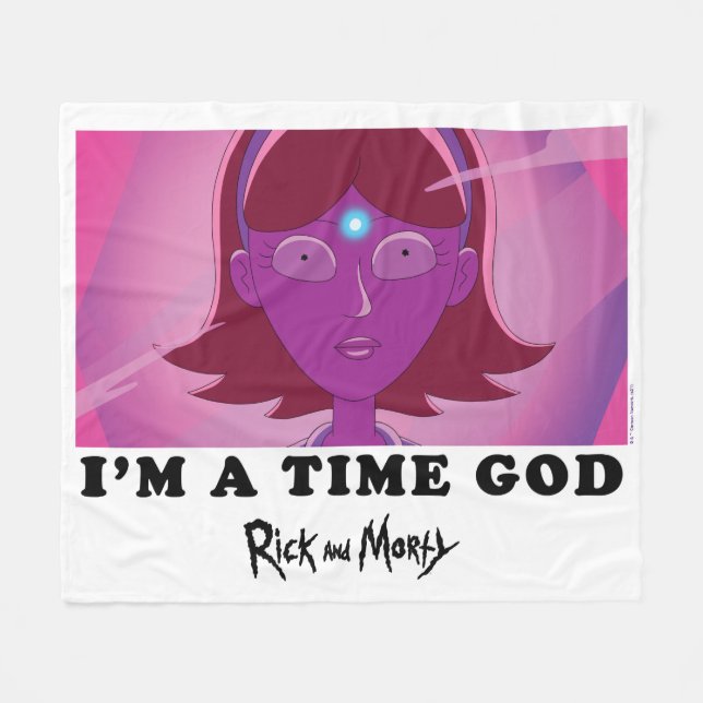 Jessica - I Am A Time God Fleece Blanket (Front (Horizontal))