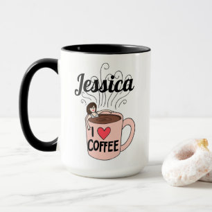Jessica Loves Coffee Mug