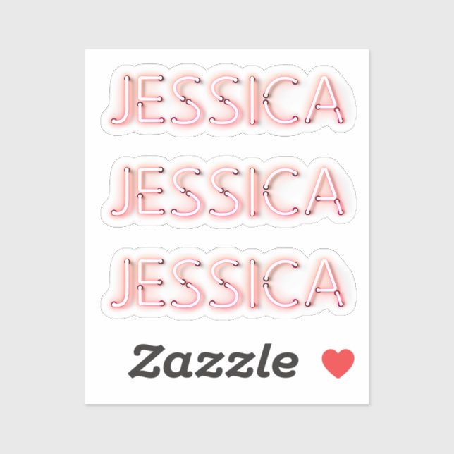 Jessica name in glowing neon lights x3 (Sheet)