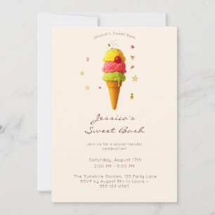Jessica’s Sweet Bash – Ice Cream Celebration Invitation