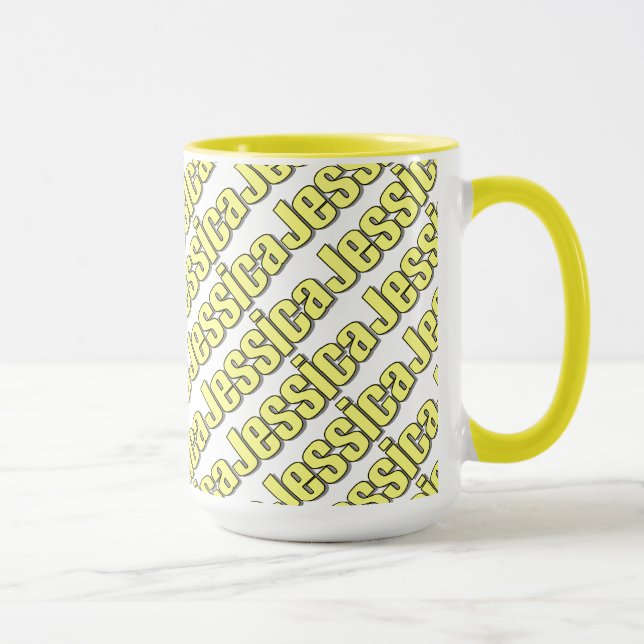 Jessica Yellow Style Mug (Right)