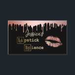 Jessica's Lipstick Science Rose Gold Dripping Business Card<br><div class="desc">Jessica's Lipstick Science Rose Gold Dripping Business Cards.</div>