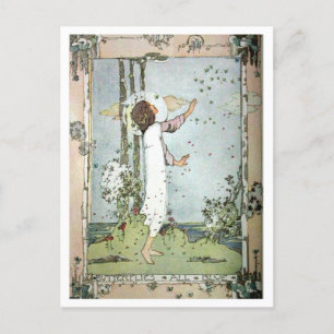 Jessie M. King - Butterflies All Blue Postcard