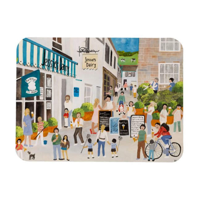 Jessies Dairy in Mousehole Magnet (Horizontal)
