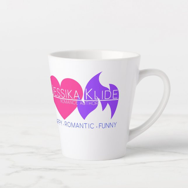 Jessika Klide Romance Author Logo Latte Mug (Right)