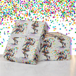 Jester Add Text Carnival or Mardi Gras Wrapping Paper