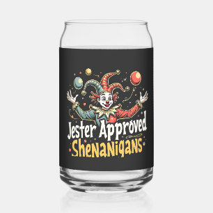 Jester Approved Shenanigans Circus Clown Can Glass